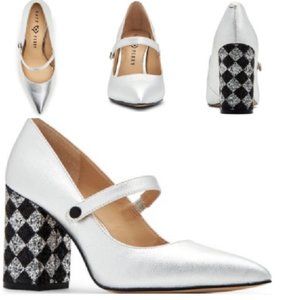 Katy Perry Silver Metallic Pump Size 7 1/2